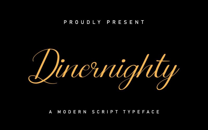Dinernighty Calligraphy Font