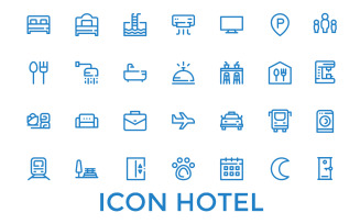 Hotel Amenity Iconset template