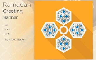 Ramadan Kareem Banner Pattern and Background - Illustration