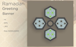 Ramadan Kareem Banner Pattern - Illustration
