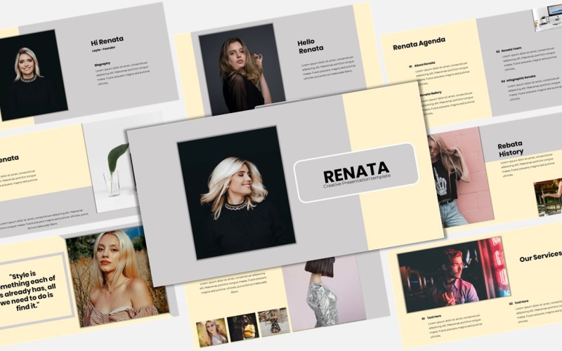 Renata - Modern Business PowerPoint template PowerPoint Template