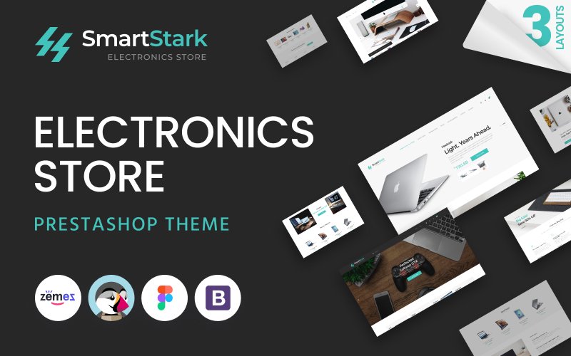 "SmartStark - Responsive Electronics Store PrestaShop Theme" Responsive PrestaShop Thema №170437