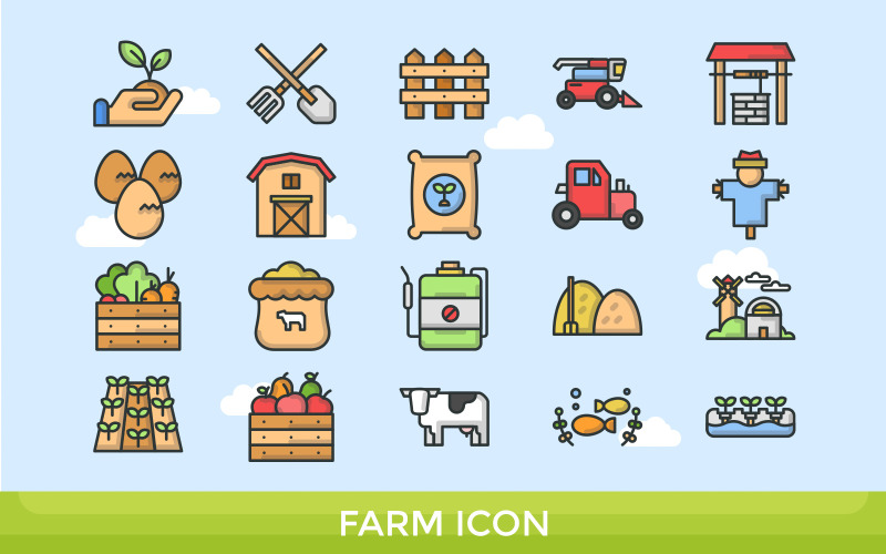 Farm Icon Icon Set