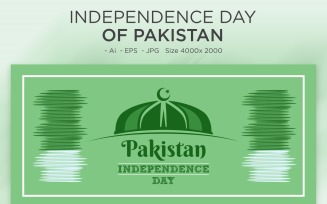 Happy Independence of Pakistan Day, 14 August - Illustration