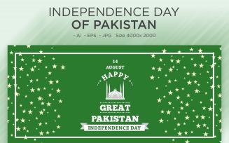 Independence Day 14 August Pakistan Greeting Card - Illustration