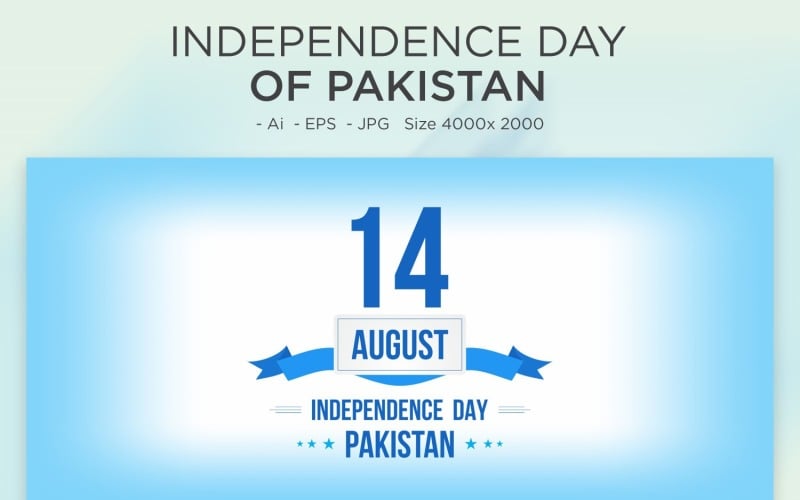 Independence Day of Pakistan Greeting Card - Illustration