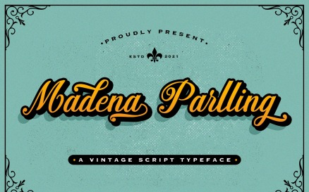 Madena Parlling - Bold Script Font