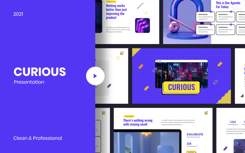 Curious Creative PowerPoint template PowerPoint Template