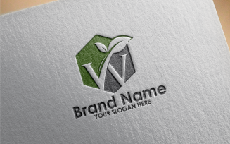 Green Letter W hexa Logo Template