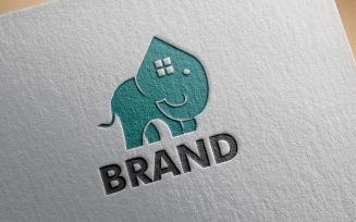 Home Elephant Logo Template