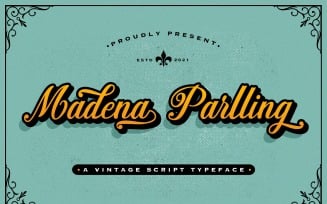 Madena Parlling - Bold Cursive Font