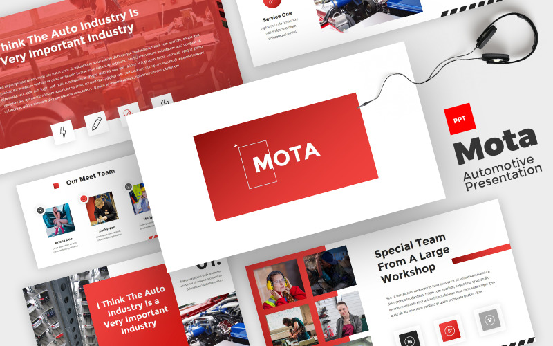 Mota - Automotive Powerpoint PowerPoint Template