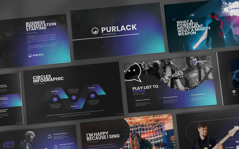 Purlack Powerpoint Presentation PowerPoint Template