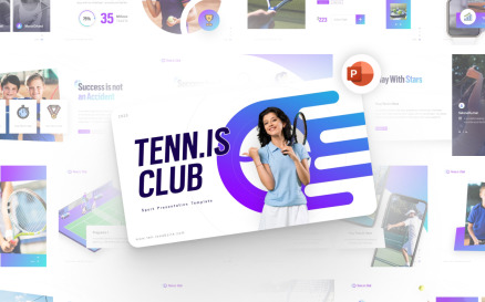 Tennis Club Sports PowerPoint Template