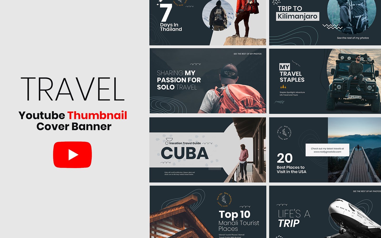 Kit Graphique #170761 Travel Youtube Divers Modles Web - Logo template Preview