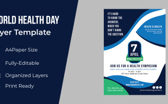 Abstract World Health Day Flyer Corporate Identity