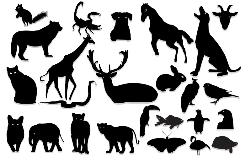 Animal - Vector Image Silhouettes Pack Vector Graphic