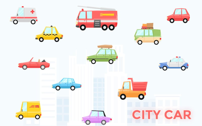 City Car - Vector Image Vector Graphic