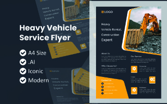 Heavy Vehicle Rental Brochure - Corporate Identity Template