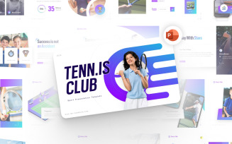 Tennis Club Sports PowerPoint template