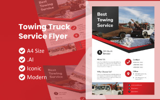 Towing Truck Rental Brochure - Corporate Identity Template