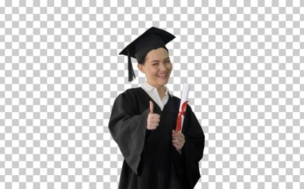 Happy Graduate Woman Holding Diploma - Stock Video