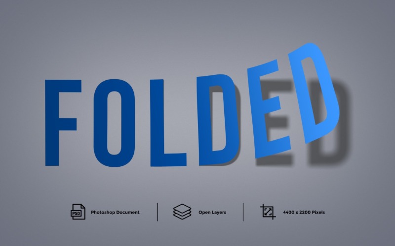 Folded Text Effect Layer Style - Illustration