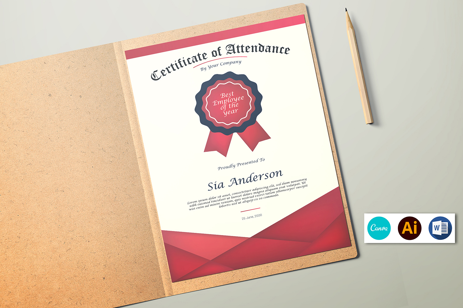 Kit Graphique #171061 Certificate Attendance Divers Modles Web - Logo template Preview