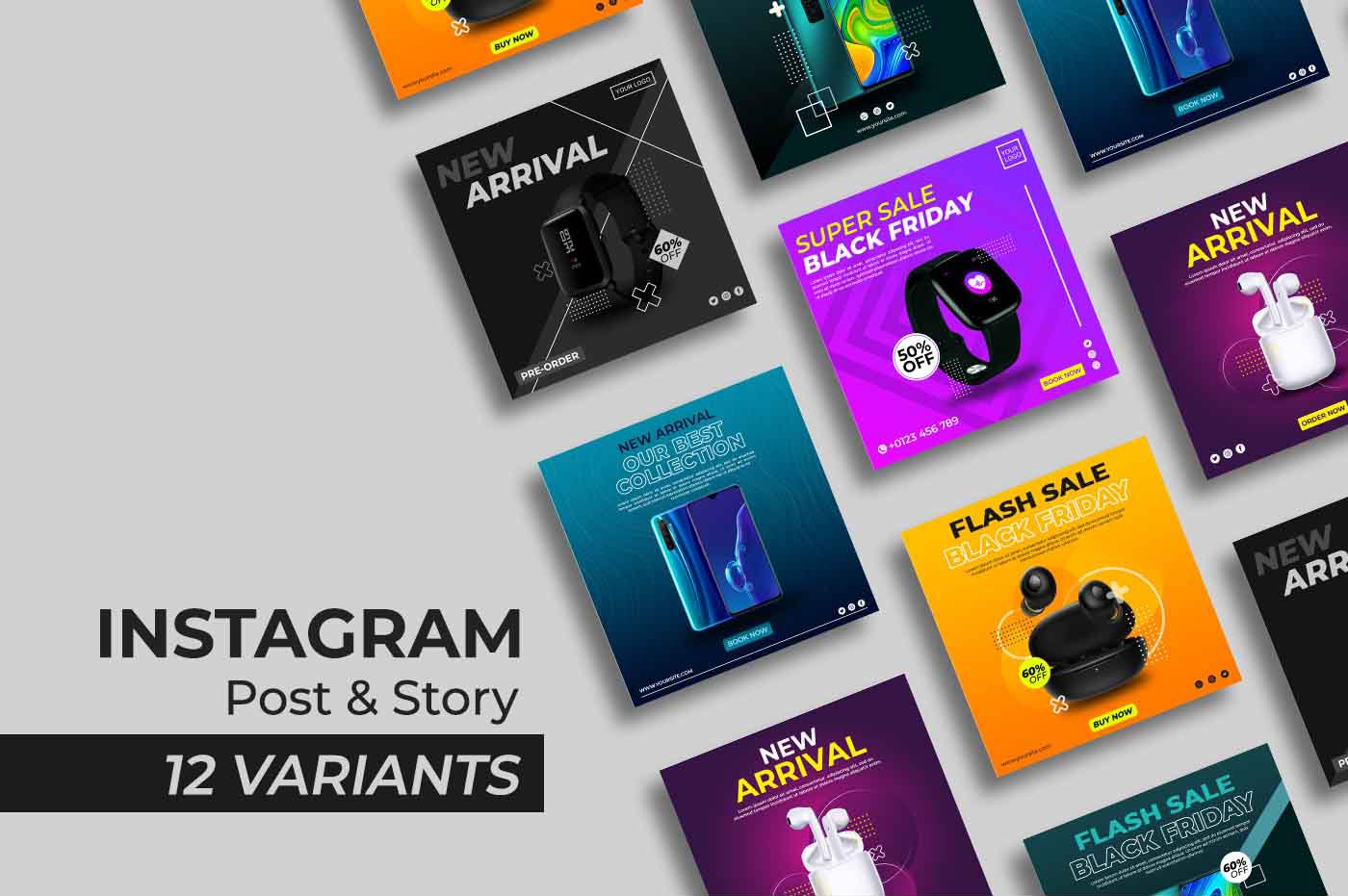 "GADGET SERIES III - Instagram Post and Story Social Media Template" Social Media Template №171053
