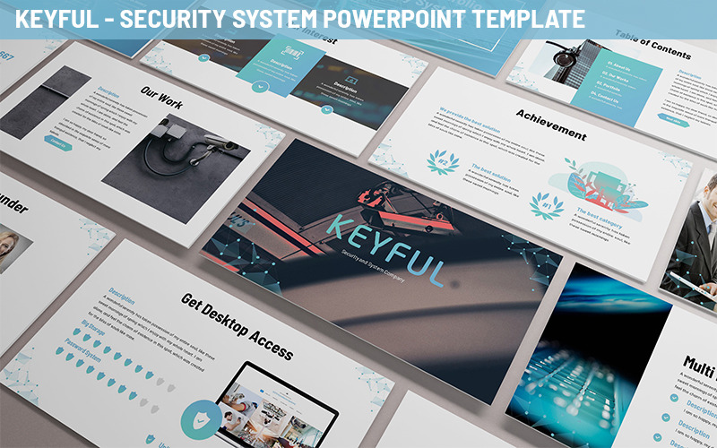 Keyful - Security System Powerpoint Template PowerPoint Template