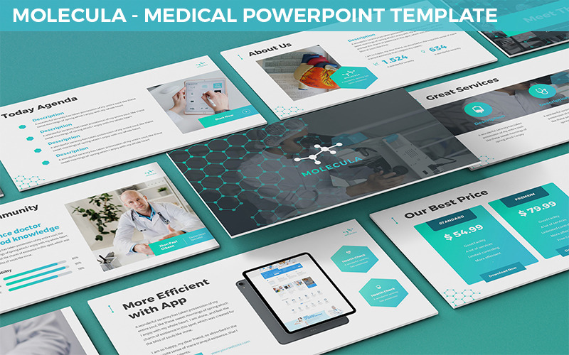 Molecula - Medical Powerpoint Template PowerPoint Template