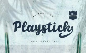 Playstick - Bold Cursive Font