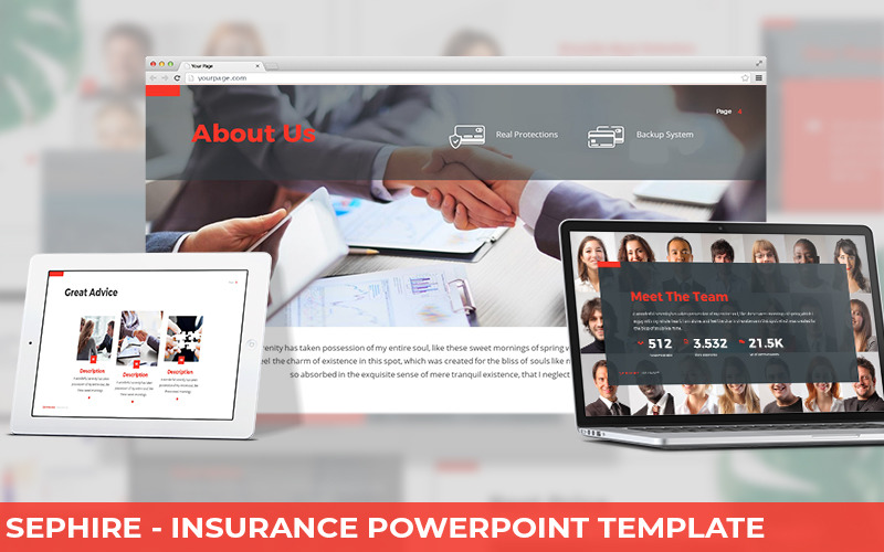 Sephire - Insurance Powerpoint Template PowerPoint Template