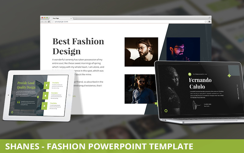Shanes - Fashion Powerpoint Template PowerPoint Template