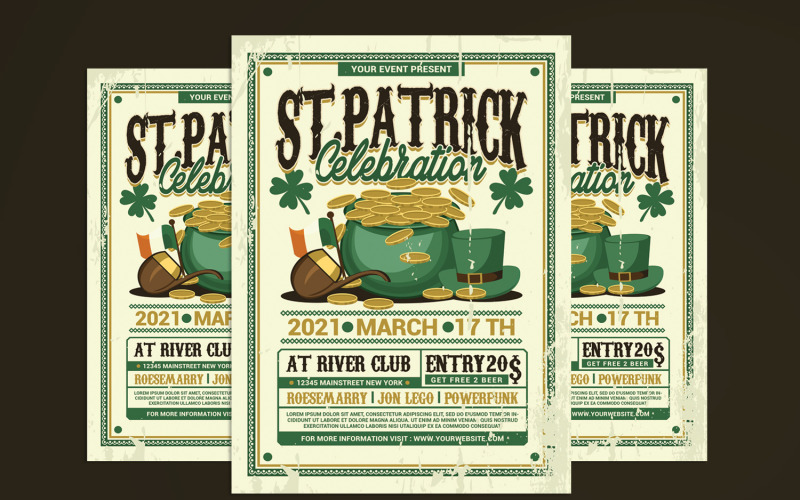 St Patrick Day Celebration Flyer - Corporate Identity Template