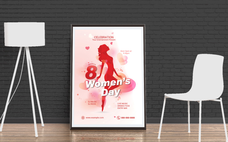 Women's Day Party Flyer Corporate identity template Corporate Identity