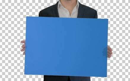 Man In Suit Holding A Blank - Stock Video