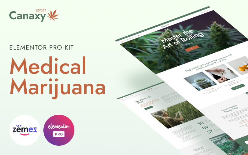 Canaxy - Elementor Pro Medical Marijuana Templates Kit Elementor Kit