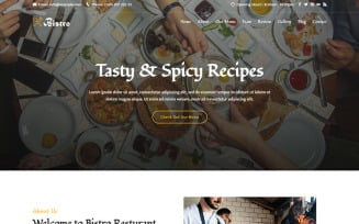 Bistro - Food & Resturant Responsive Landing Page Template