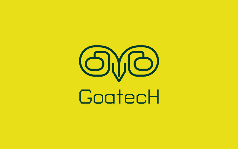 Goat - Tech Line Logo template Logo Template