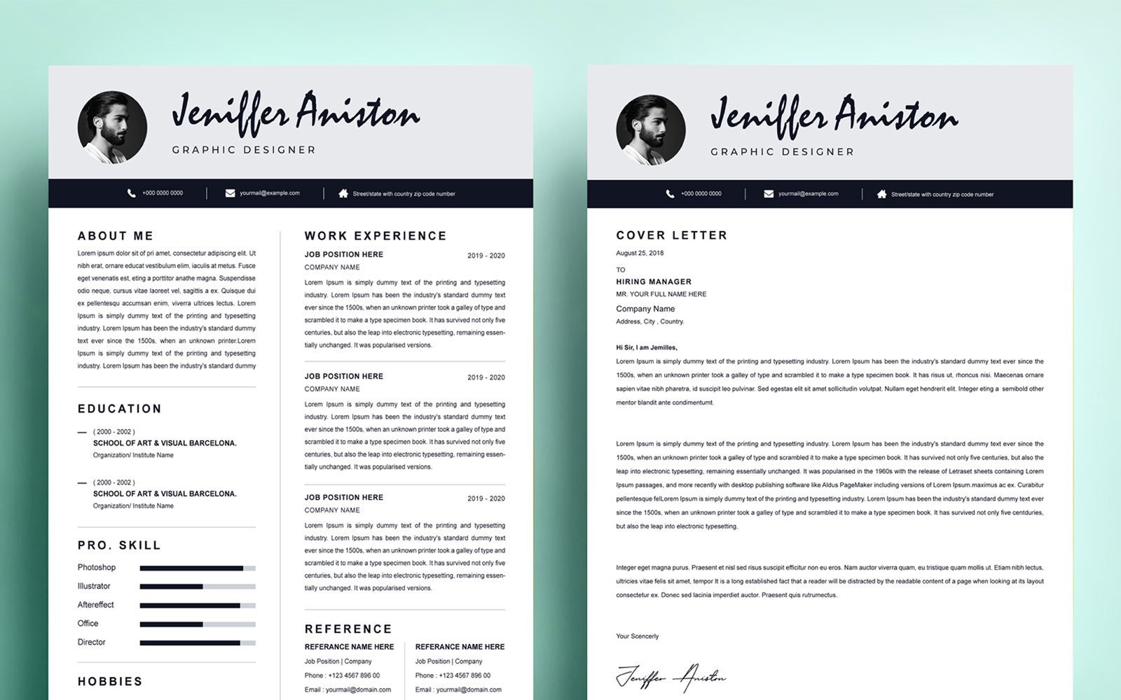 Kit Graphique #171466 Modern Resume Divers Modles Web - Logo template Preview