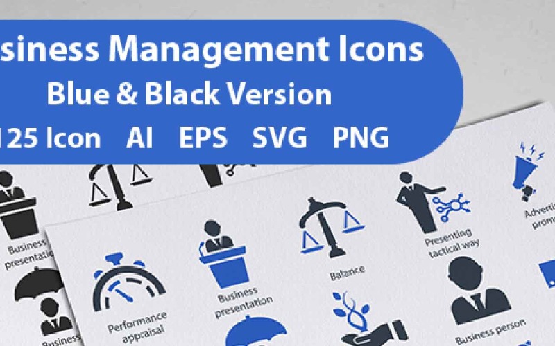 Business Management Iconset Template Icon Set