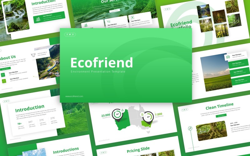 Ecofriend Environment PowerPoint Presentation Template PowerPoint Template