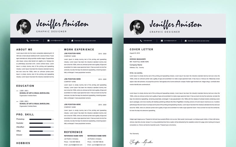 Jemiller - Resume / CV Template Resume Template
