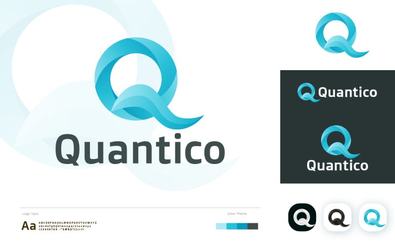 Q Word Logo Logo Template