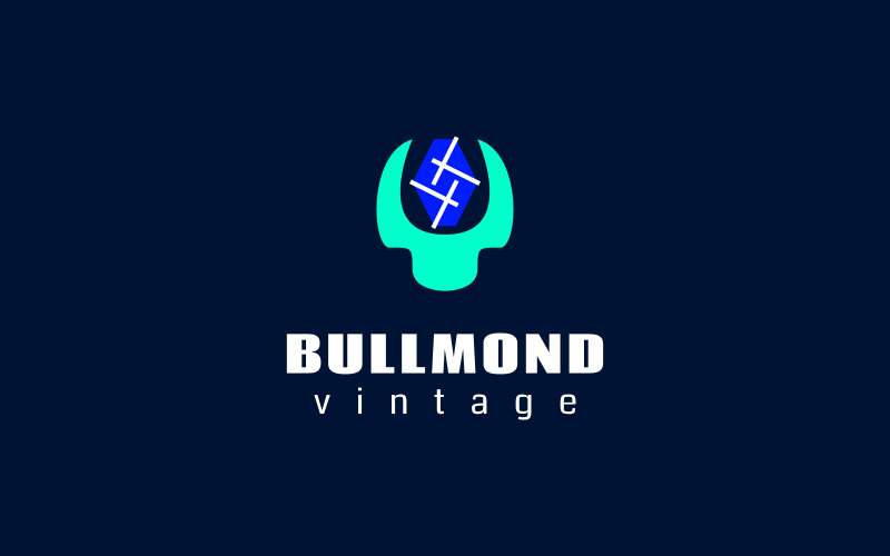 Bull Diamond Logo Logo Template
