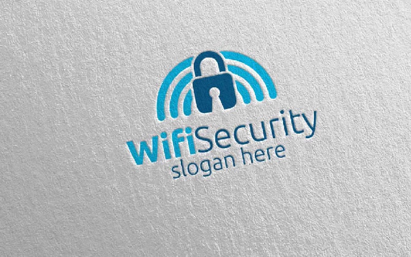 Digital Wifi Security Logo Logo Template