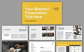 Pitch Deck Business Presentation Layout - Corporate Identity Template