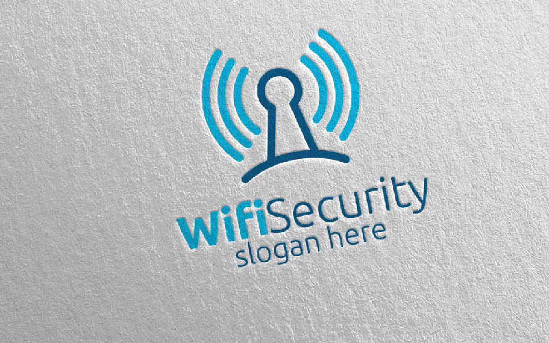 Wifi Security Logo Logo Template