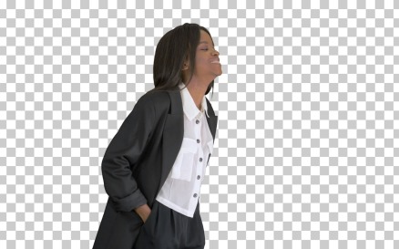 Confident Smiling African American Businesswoman Putting - Stock Video